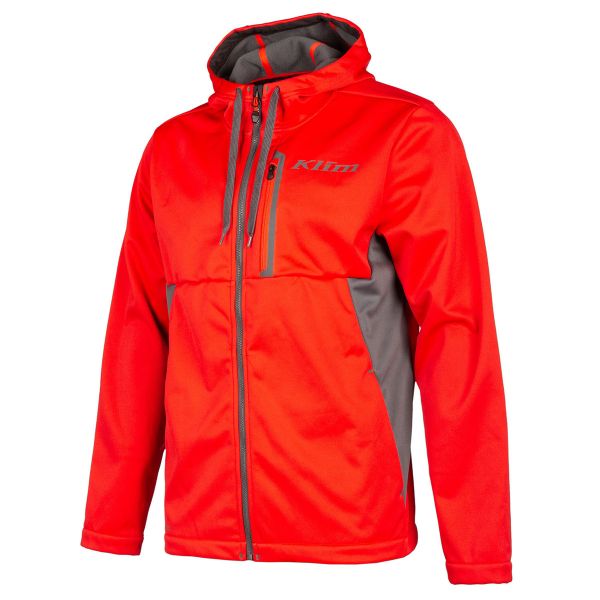 Casual jackets Klim Transition Hoodie High Risk Red/Asphalt