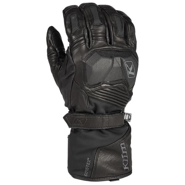 Gloves Touring Klim Badlands GTX Long Touring Insulated Leather Gloves Black