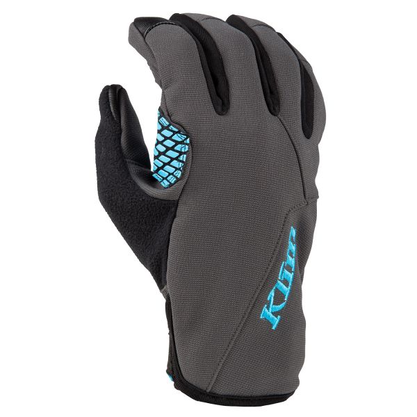 Gloves Klim Non-Insulated Versa Snowmobil Lady Glove Asphalt/Crystal Blue