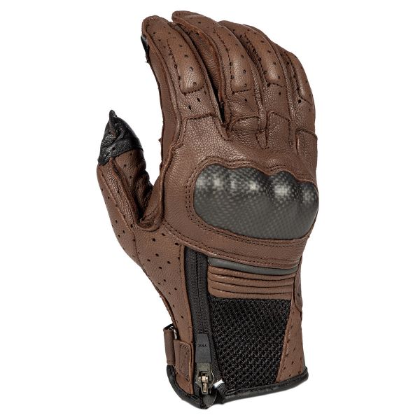 Gloves Touring Klim Induction Touring Leather Gloves Brown