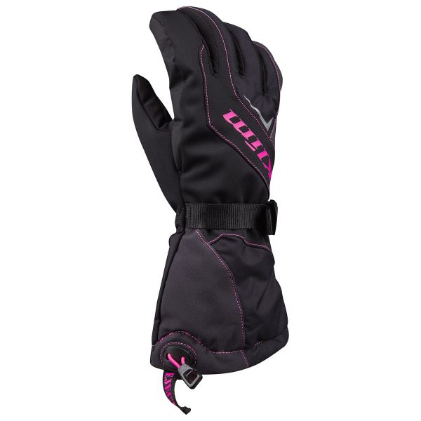 Kids Gloves Klim Gloves Snowmobil Insulated Youth Ember Gauntlet Knockout Pink
