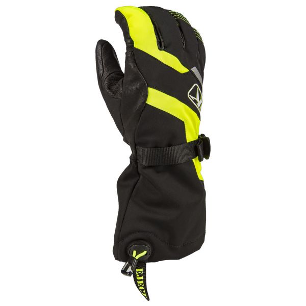 Gloves Klim Snowmobil Gloves Insulated Powerxross Gauntlet Hi-Vis