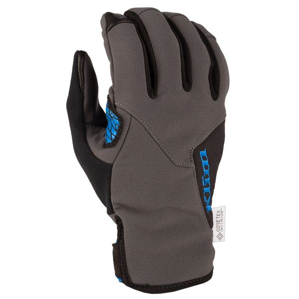 Gloves Klim Snowmobil Gloves Non-Insulated Inversion Asphalt/Electric Blue Lemonade