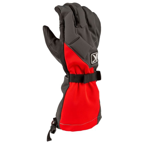 Gloves Klim Snowmobil Gloves Non-Insulated Togwotee High Risk Red/Asphalt