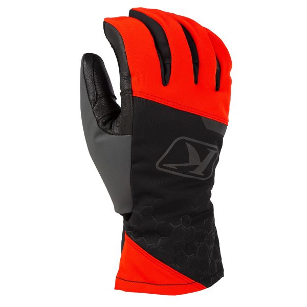 Gloves Klim Insulated Powerxross Snowmobil Glove Black/Fiery Red