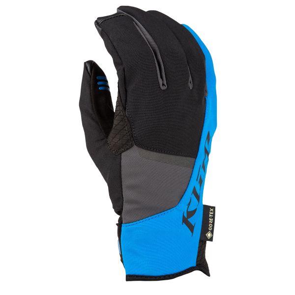 Gloves Klim Non-Insulated Inversion GTX Snowmobil Glove Electric Blue Lemonade/Asphalt