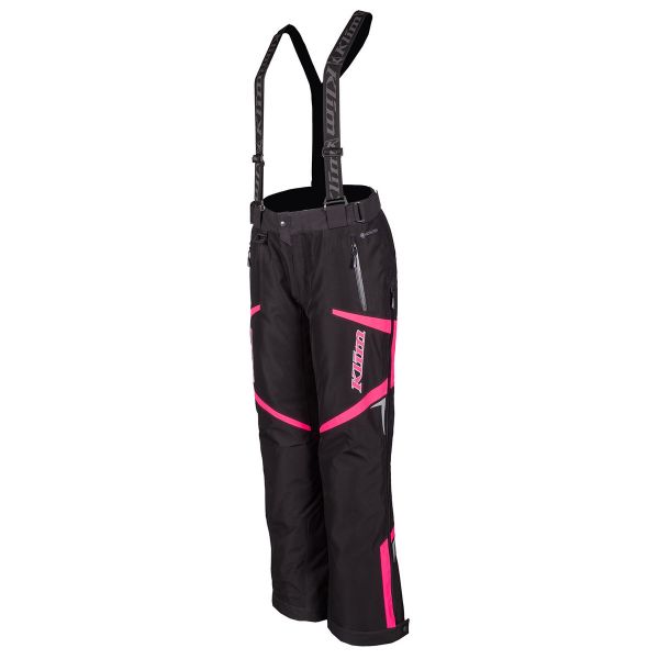 Kids Bibs Klim Snowmobil Insulated Youth Pants Spark Knockout Pink