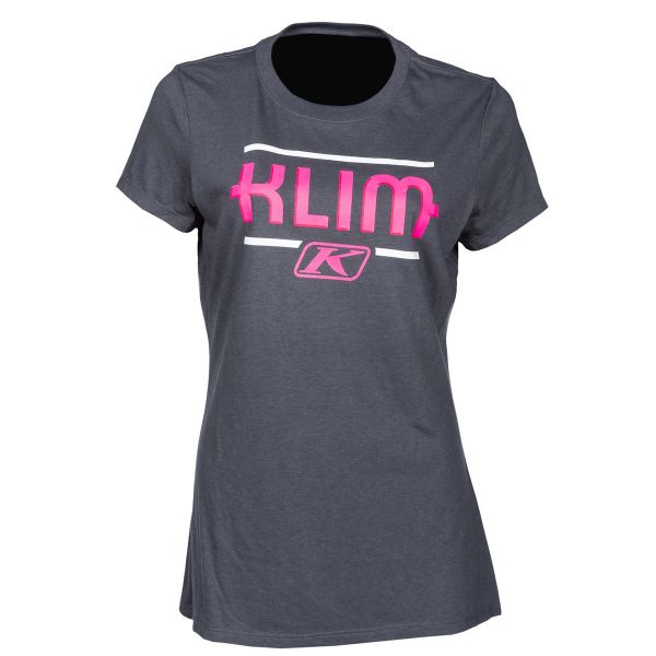 Casual T-shirts/Shirts Klim Kute Corp SS T Charcoal/Knockout Pink