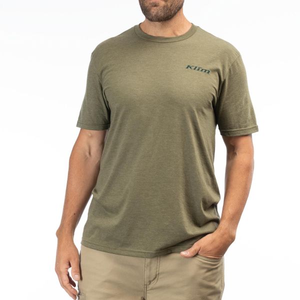 Casual T-shirts/Shirts Klim Discovery Tri-blend Tee Military Green Frost/Dark Sea 24