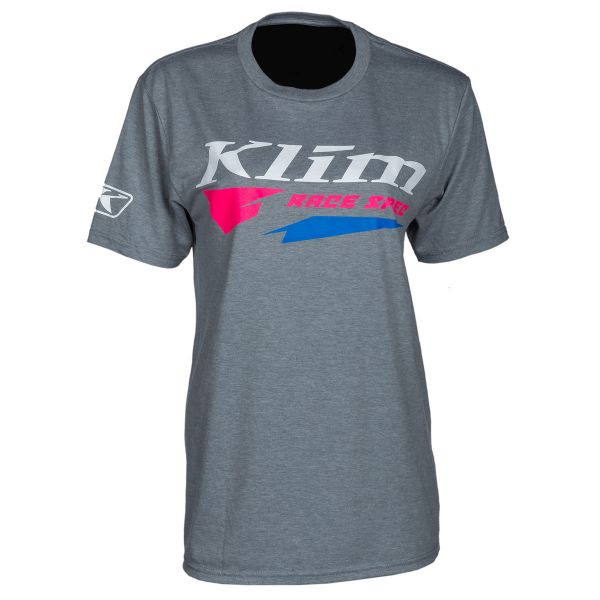 Casual T-shirts/Shirts Klim Race Spec SS T Gray/Knockout Pink