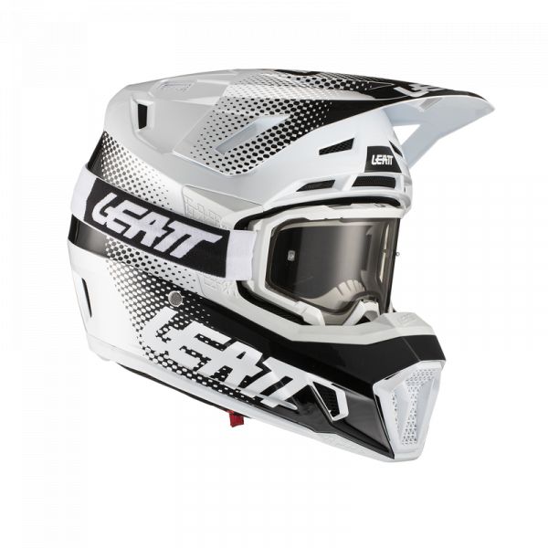 Helmets MX-Enduro Leatt Helmet Moto MX 7.5 + 4.5 Goggles White