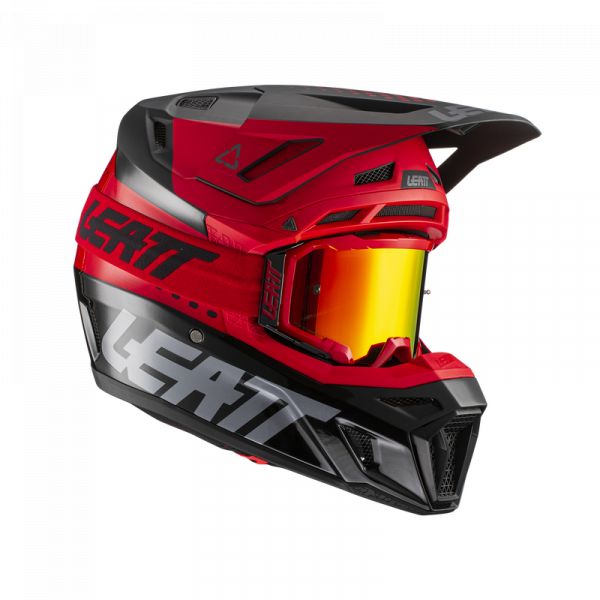 Helmets MX-Enduro Leatt Helmet Moto MX 8.5 + 5.5 Goggles Red
