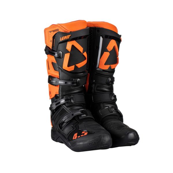 Boots MX-Enduro Leatt Moto Boots Enduro 4.5 Flexlock Black/Orange 24