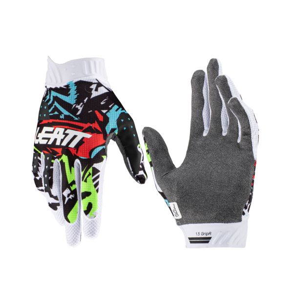 Kids Gloves MX-Enduro Leatt Youth Enduro Moto Gloves 1.5 Zebra