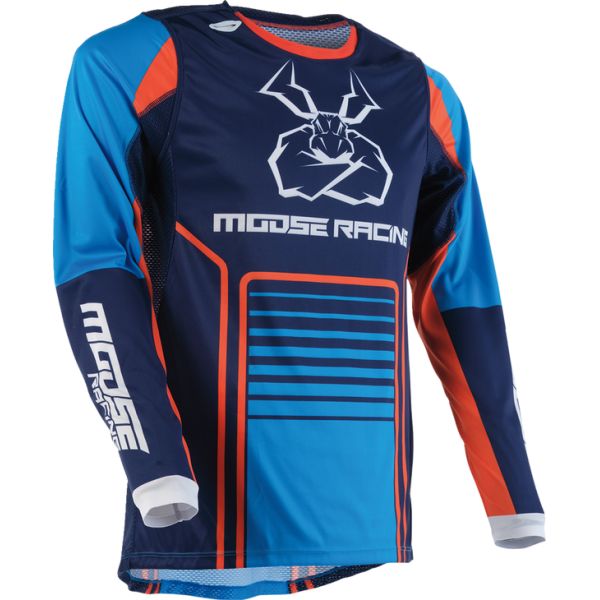 Jerseys MX-Enduro Moose Racing Moto Enduro/MX Jersey Agroid Blue/Orange 24