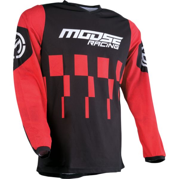 Tricouri MX-Enduro Moose Racing Tricou Moto Enduro/MX Qualifier Black/Red 24