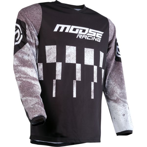 Jerseys MX-Enduro Moose Racing Moto Enduro/MX Jersey Qualifier Black/White 24