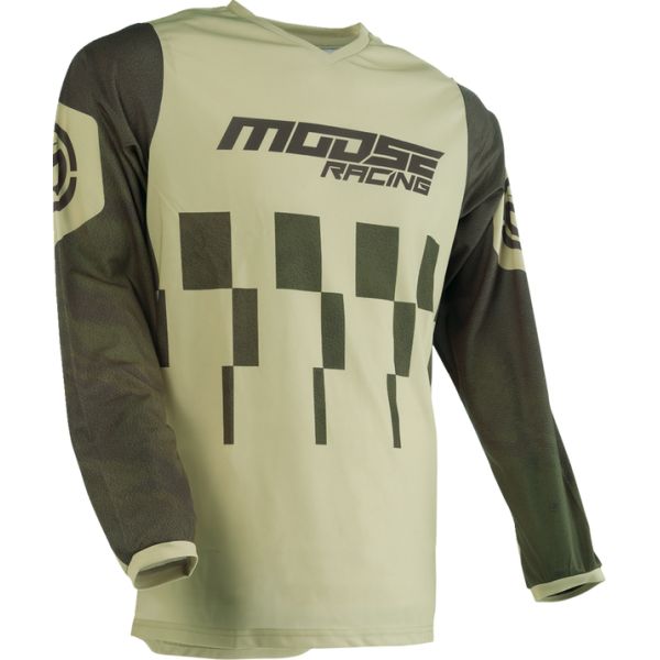 Jerseys MX-Enduro Moose Racing Moto Enduro/MX Jersey Qualifier Green/Tan 24