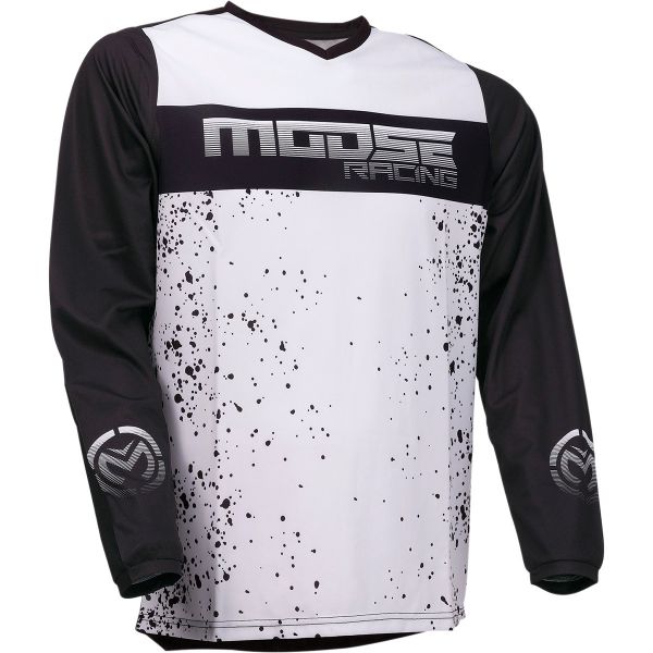 Moose Racing Moto MX Jersey Qualifier Black/White