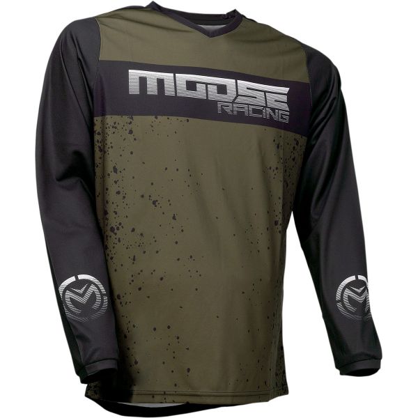  Moose Racing Moto MX Jersey Qualifier Olive/Black