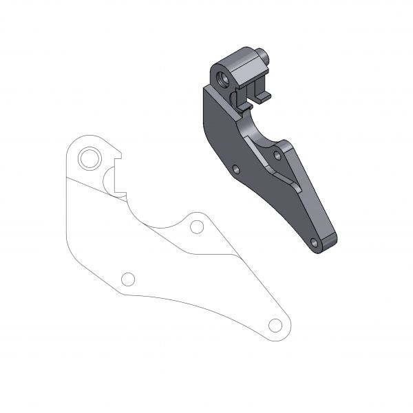 Kit Upgrade Frana Motomaster Adaptor Relocare Etrier Frana Supermoto Street 320mm - 211010