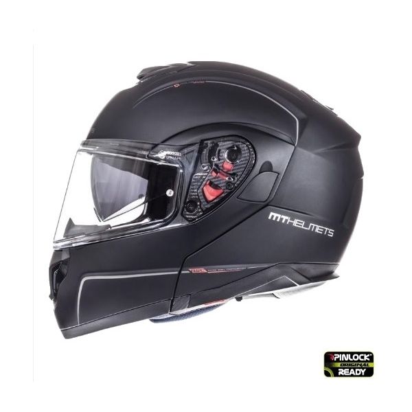 Flip up helmets MT Helmets Moto Flip-Up Atom SV Solid Matt Black Helmet 2021