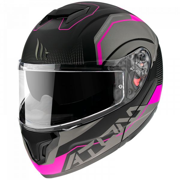  MT Helmets Casca Moto Flip-Up Atom SV Quark A8 Matt Pink