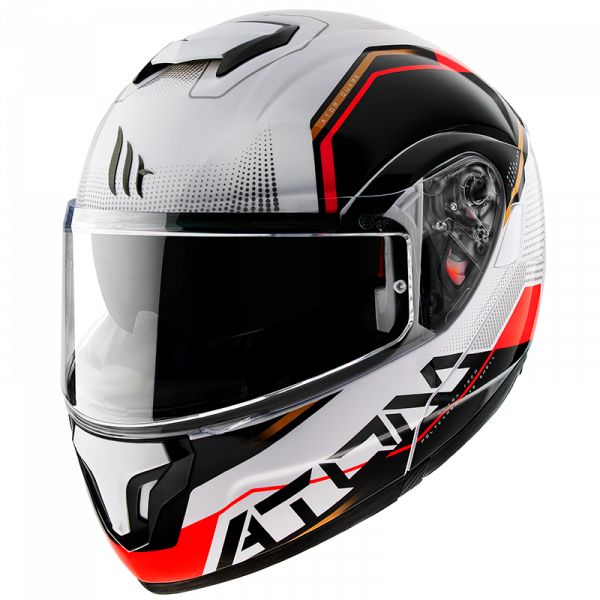 Casti Moto Flip-up (Modulabile) MT Helmets Casca Moto Flip-Up Atom SV Quark B5 Gloss Pearl Red