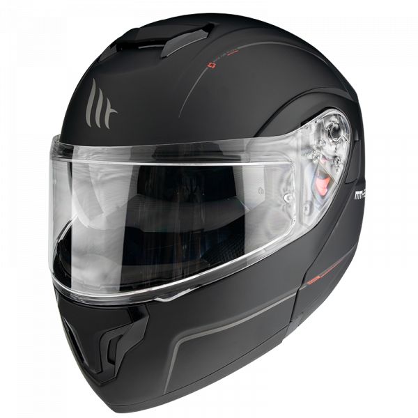 Casti Moto Flip-up (Modulabile) MT Helmets Casca Moto Flip-Up Atom SV Solid Matt Black