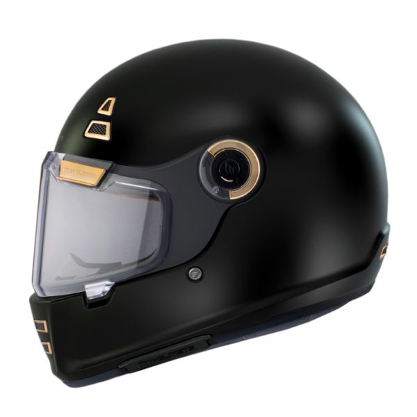  MT Helmets Casca Moto Flip-Up Jarama A1 Retro Cafe Racer Black Matt 2023