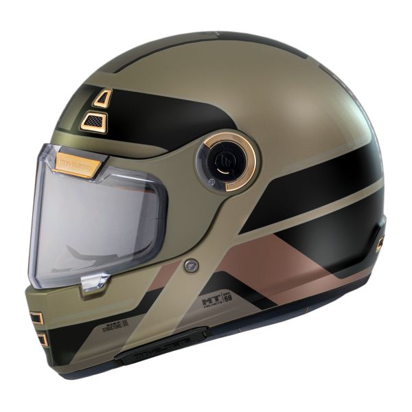 Full face helmets MT Helmets Full-Face Helmet Jarama 68Th C9 Auriu Mat