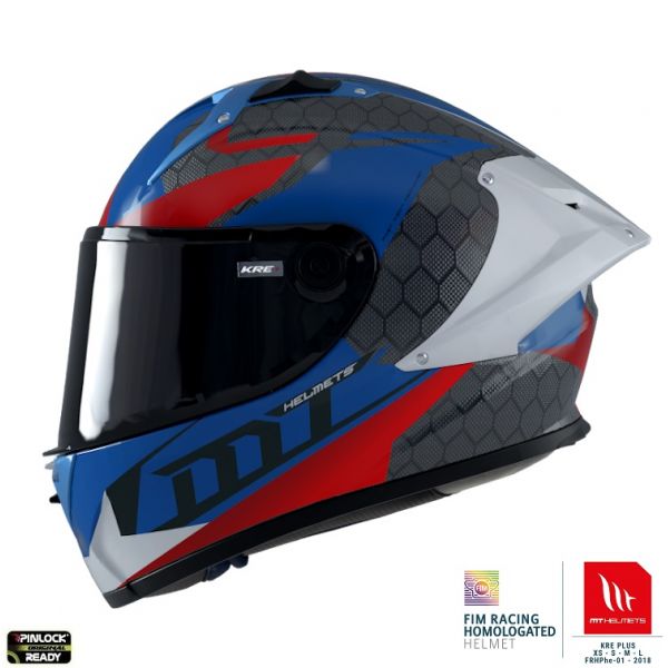 Full face helmets MT Helmets Full-Face Moto Helmet KRE+ Carbon Projectile D7 Blue/Black