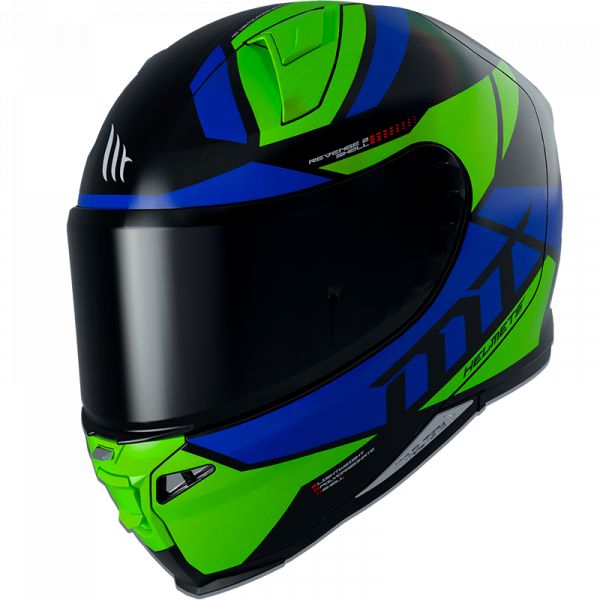 Full face helmets MT Helmets Full-Face Moto Revenge Scalpel A3 Gloss Fluor Yellow