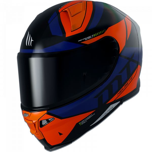 Full face helmets MT Helmets Full-Face Moto Revenge Scalpel A4 Gloss Fluor Orange