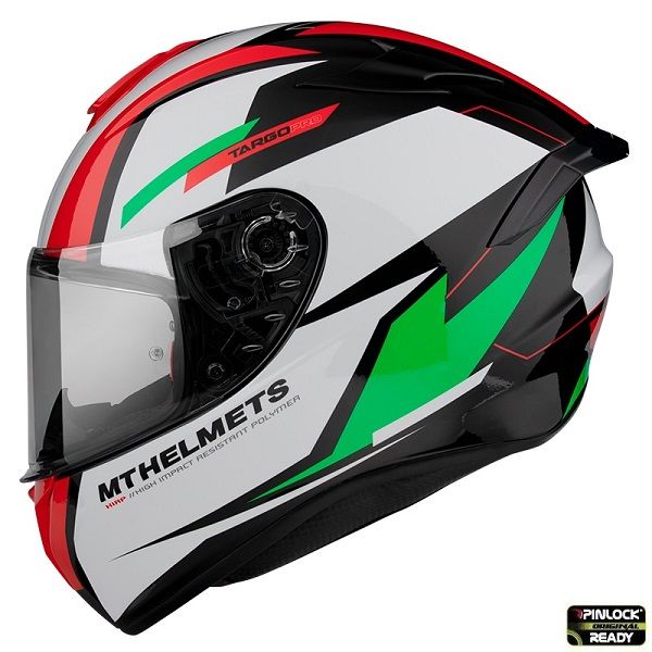 Casti Moto Integrale MT Helmets Casca Moto Full-Face Targo Pro Sound C6 Black/Red/White/Green