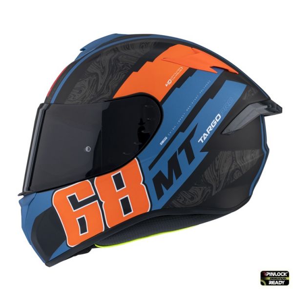 Full face helmets MT Helmets Full-Face Moto Helmet Targo Pro Welcome D4 Orange/Fluor Matt