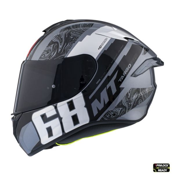 Full face helmets MT Helmets Full-Face Moto Helmet Targo Pro Welcome F2 Grey