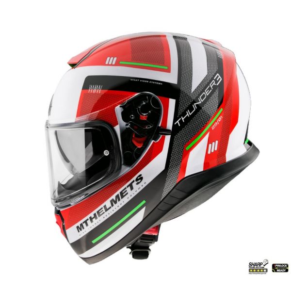 Full face helmets MT Helmets Full-Face Moto Thunder 3 SV Carry C5 Gloss Pearl Red