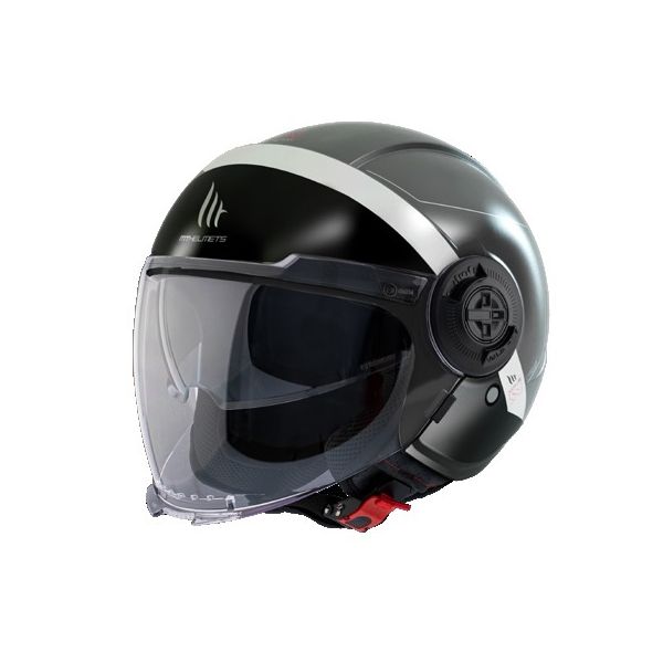  MT Helmets Casca Moto Jet Viale SV 68 Unit A5 Black/Red/White