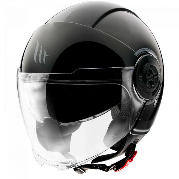 Casti Moto Jet (Open Face) MT Helmets Casca Moto Jet Viale SV Solid A1 Gloss Black