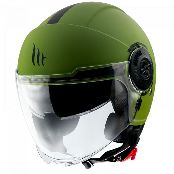 Jet helmets MT Helmets Jet Moto Helmet Viale SV Solid A6 Matt Green