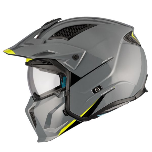  MT Helmets Open-Face/Jet Moto Helmet  Streetfighter SV S A22 Glossy Gray 23