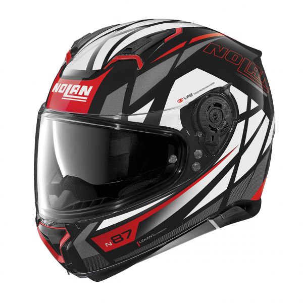  Nolan Full-Face N 87 Originality N-Com 065 Red/Glossy Black Helmet
