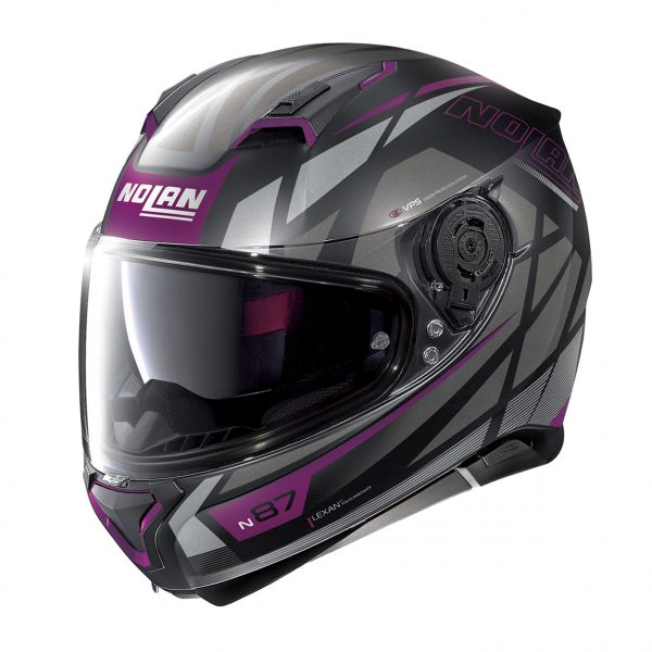  Nolan Full-Face N 87 Originality N-Com 071 Purple/Flat Black Helmet