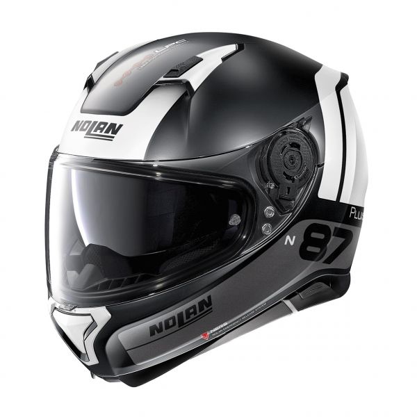  Nolan Full-Face N 87 Plus Distinctive N-Com 023 Black/White Helmet