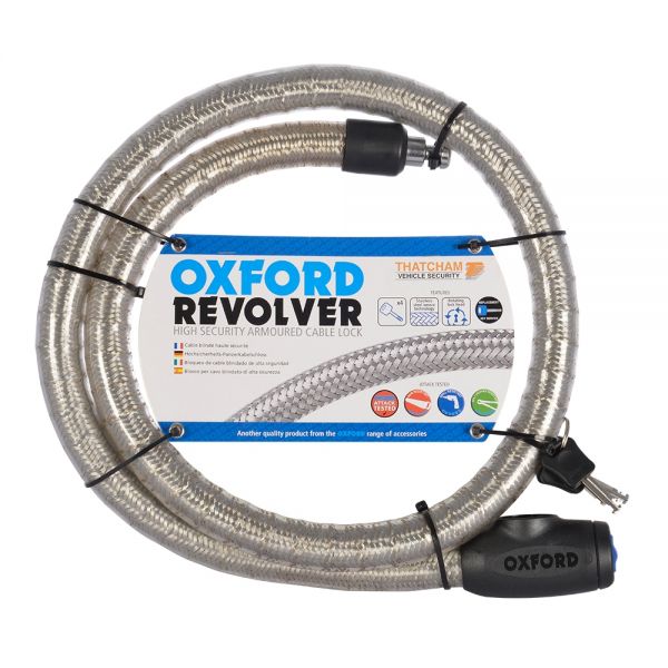 Anti theft Oxford MOTORCYCLE REVOLVER 1.4M - SILVER