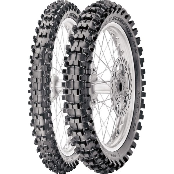 MX Enduro Tires Pirelli Moto Tire Scorpion Mid Soft MXMISO 32F 90/100-21 57M NHS TT