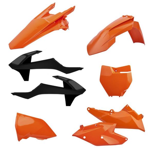 Plastics MX-Enduro Polisport Plastic Body Kit KTM EXC/EXC-F/XC/250/350/450 Black/Orange 90881