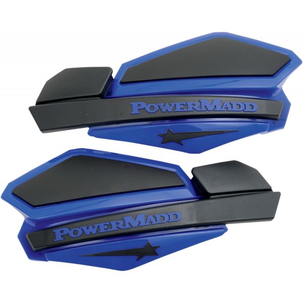 Handguard ATV PowerMadd-Cobra Handguard ATV Star Series 22 MM Plastic Black/Blue-34204