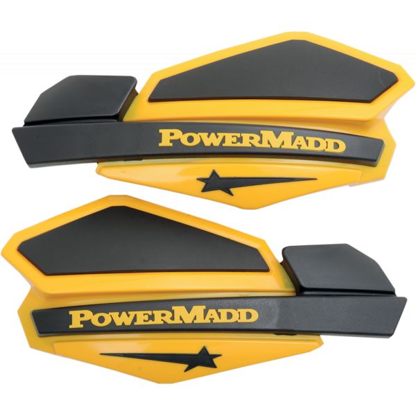 Handguard ATV PowerMadd-Cobra Handguard ATV Star Series 22 MM Plastic Black/Yellow-34201